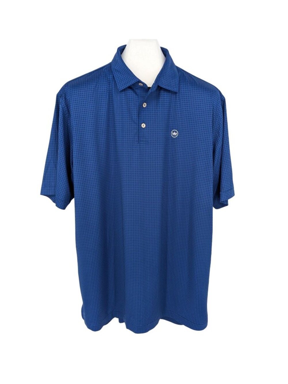 Peter Millar‎ Polo Shirt Micro Geometric Summer Comfort Performance Golf XLarge